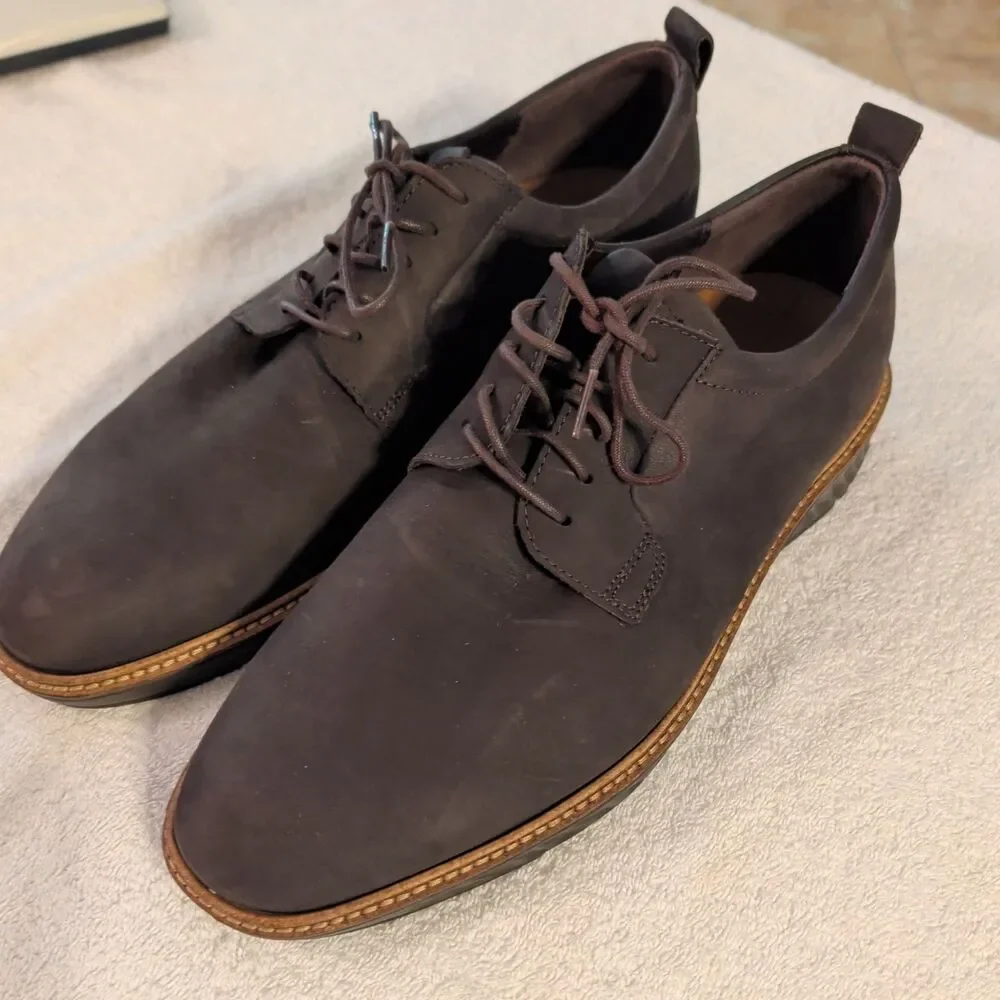 Ecco Mens Shoes ST.1 Suede Hybrid Size 12/12.5 Dark Brown Suede
